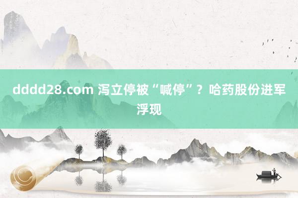 dddd28.com 泻立停被“喊停”？哈药股份进军浮现