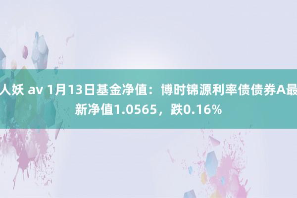 人妖 av 1月13日基金净值：博时锦源利率债债券A最新净值1.0565，跌0.16%