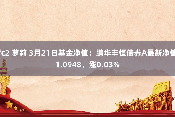 fc2 萝莉 3月21日基金净值：鹏华丰恒债券A最新净值1.0948，涨0.03%
