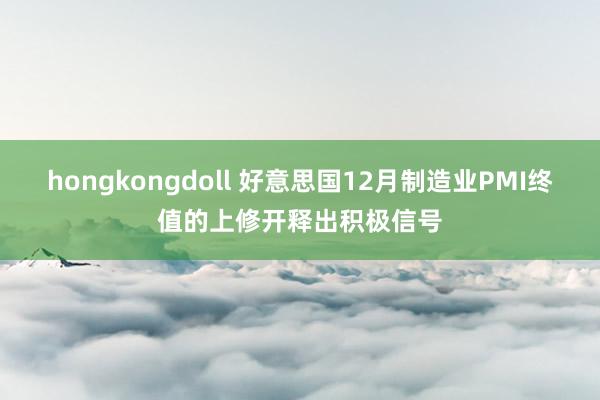 hongkongdoll 好意思国12月制造业PMI终值的上修开释出积极信号