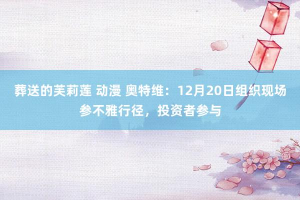 葬送的芙莉莲 动漫 奥特维：12月20日组织现场参不雅行径，投资者参与