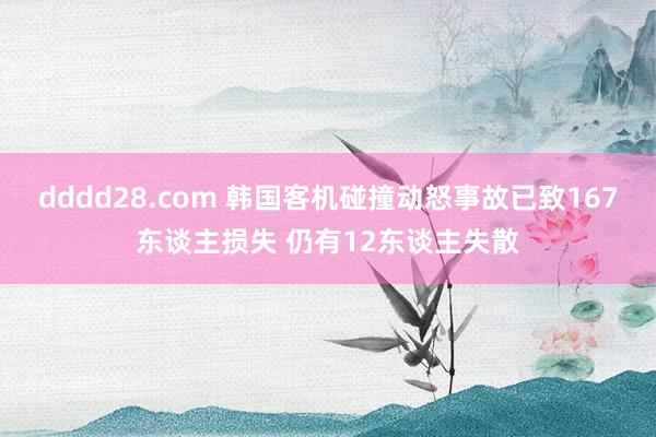 dddd28.com 韩国客机碰撞动怒事故已致167东谈主损失 仍有12东谈主失散