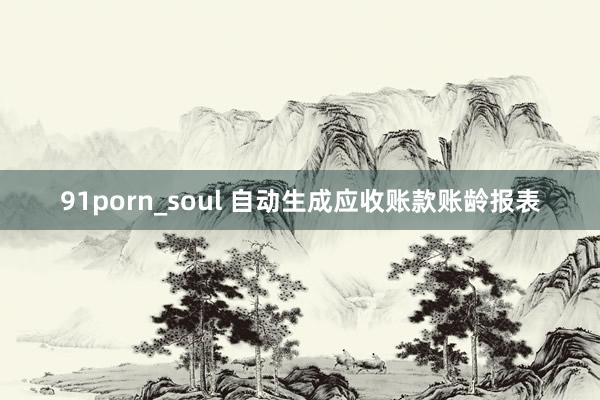 91porn_soul 自动生成应收账款账龄报表